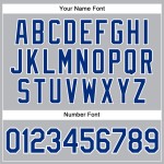 Maillot de baseball gris personnalisé Royal Authentic à rayures blanches