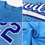 Maillot de baseball authentique Custom Powder Or-Blanc-Bleu