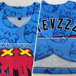Maglia da baseball Revzzz Sky Bear personalizzata, nera e bianca, 3D Blue Drip, autentica