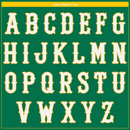 Maglia da baseball verde personalizzata Kelly autentica bianco-oro