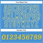 Maillot de baseball authentique Custom Powder Or-Blanc-Bleu