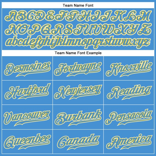 Maillot de baseball authentique Custom Powder Or-Blanc-Bleu