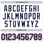 Maglia da baseball autentica bianca retrò blu navy-rossa personalizzata