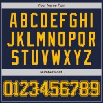 Maillot de baseball personnalisé bleu marine authentique doré Maillot de baseball personnalisé bleu marine authentique doré