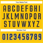 Maglia da baseball autentica blu navy-chiaro oro personalizzata