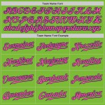 Maillot de baseball authentique rose-vert marine fluo personnalisé