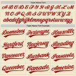 Maillot de baseball personnalisé rouge et blanc rétro crème authentique