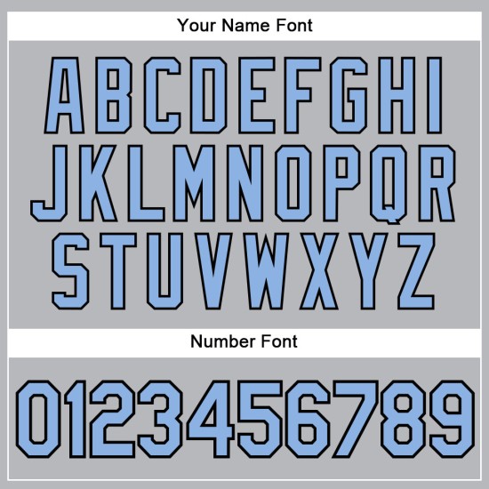 Maillot de baseball gris authentique à rayures bleues et noires claires