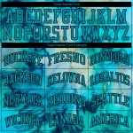 Maillot de baseball bleu sarcelle-noir, teinture personnalisée 3D, cravate authentique