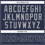 Maillot de baseball personnalisé authentique bleu marine bleu marine-gris