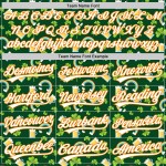 Maglia da baseball autentica 3D Green Shamrock St. Patrick's White-Bay personalizzata Orange Beer